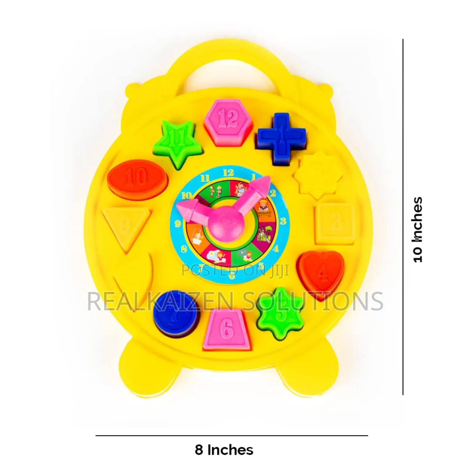 Educational 3 in 1 Puzzle Clock Shapes for Kids to Learn