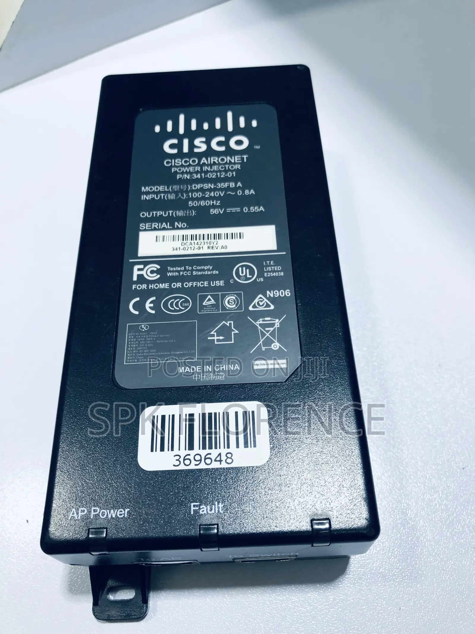 Cisco Power Injector 56v -0.55a