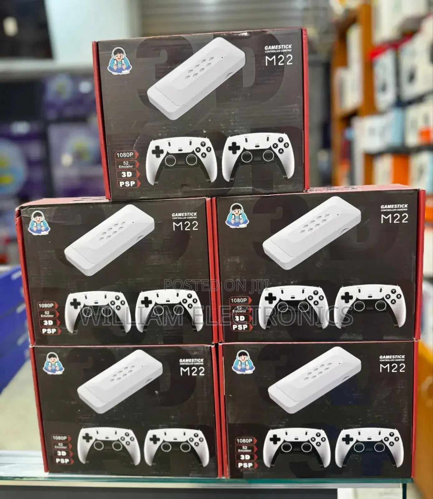 M22 Game Stick Retro Gaming Console With Dual Wireless Controllers