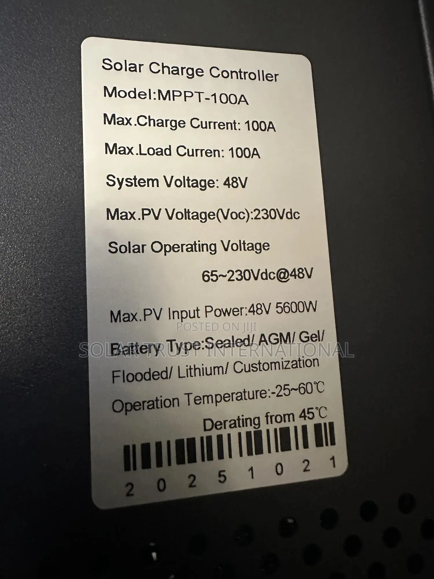 100a MPPT Charge Controller