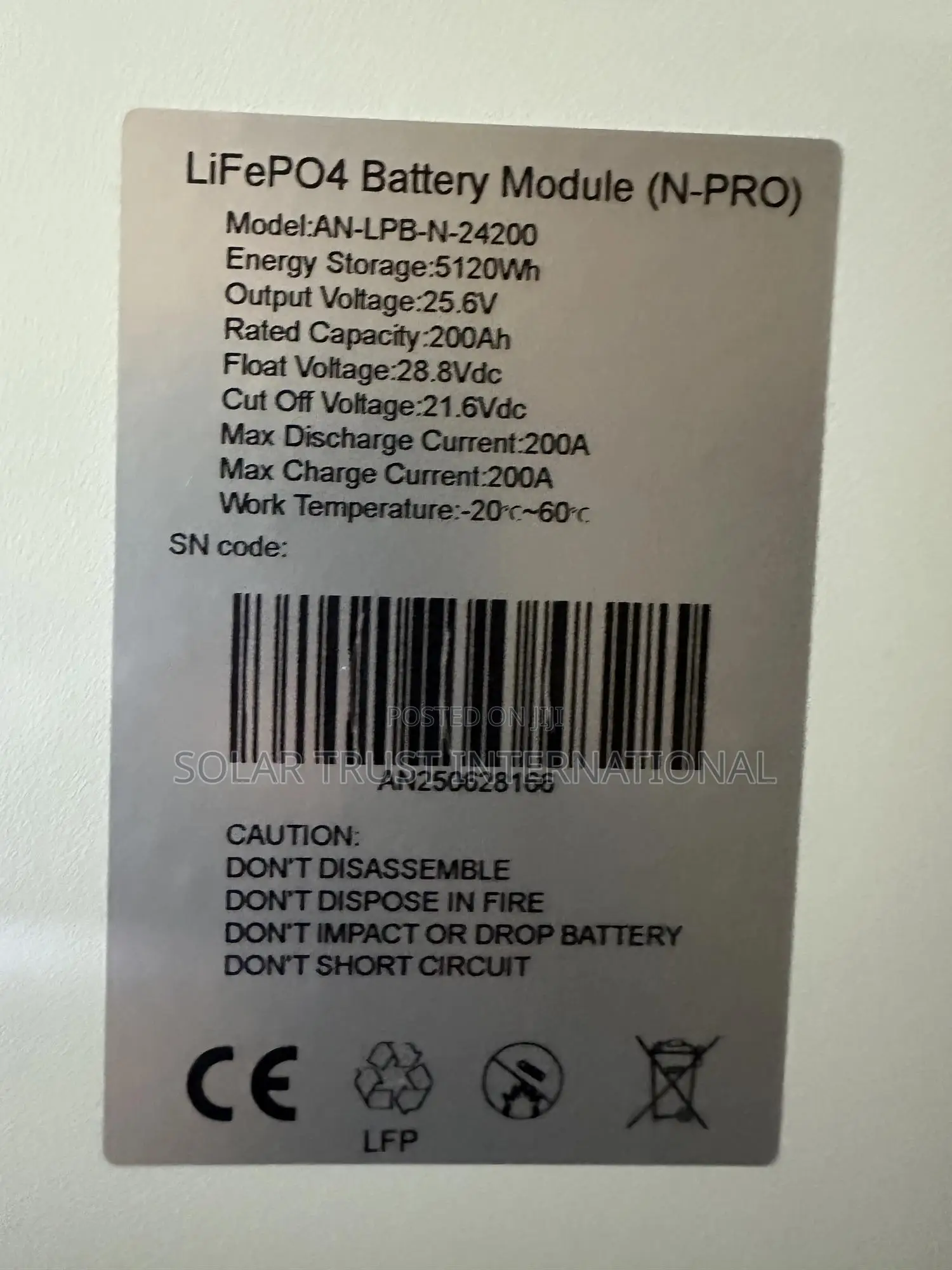 Lithium Battery 24v/5kwh