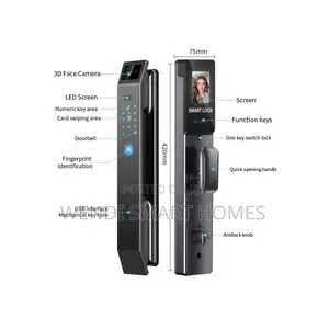 3d Face Id, Camera Fingerprint, Card, Password Tuya Smart Lock