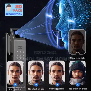3d Face Id, Camera Fingerprint, Card, Password Tuya Smart Lock