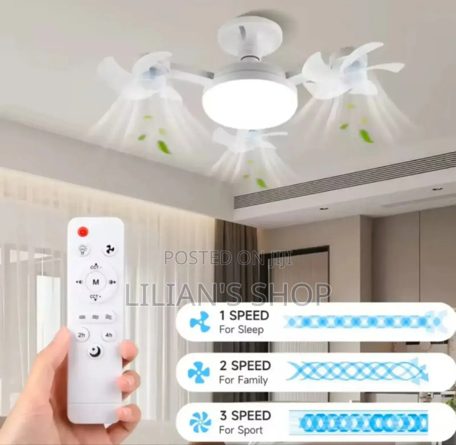F3 Fan Light Ceiling Light With an Integrated Fan