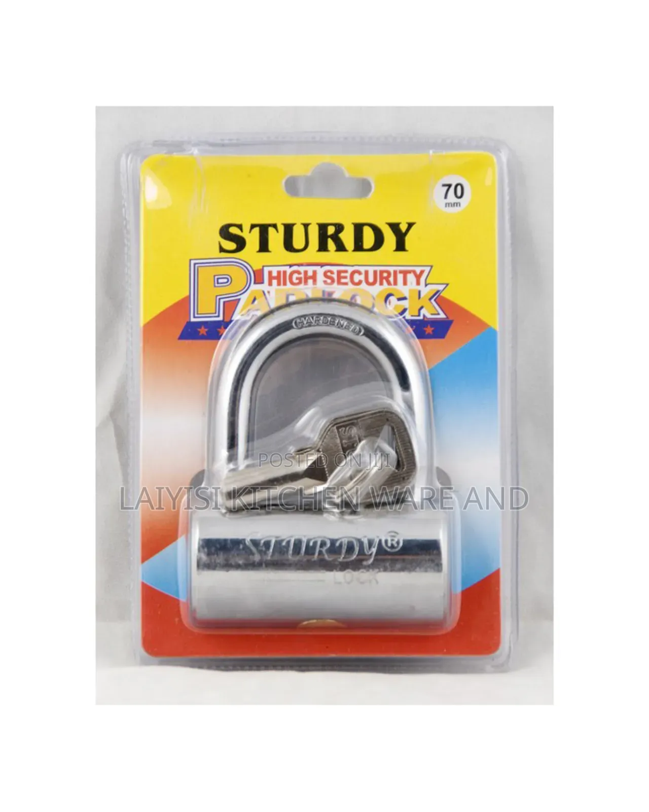 Padlocksiron Body Lock With Brass Cylinder,And Three Security Keys