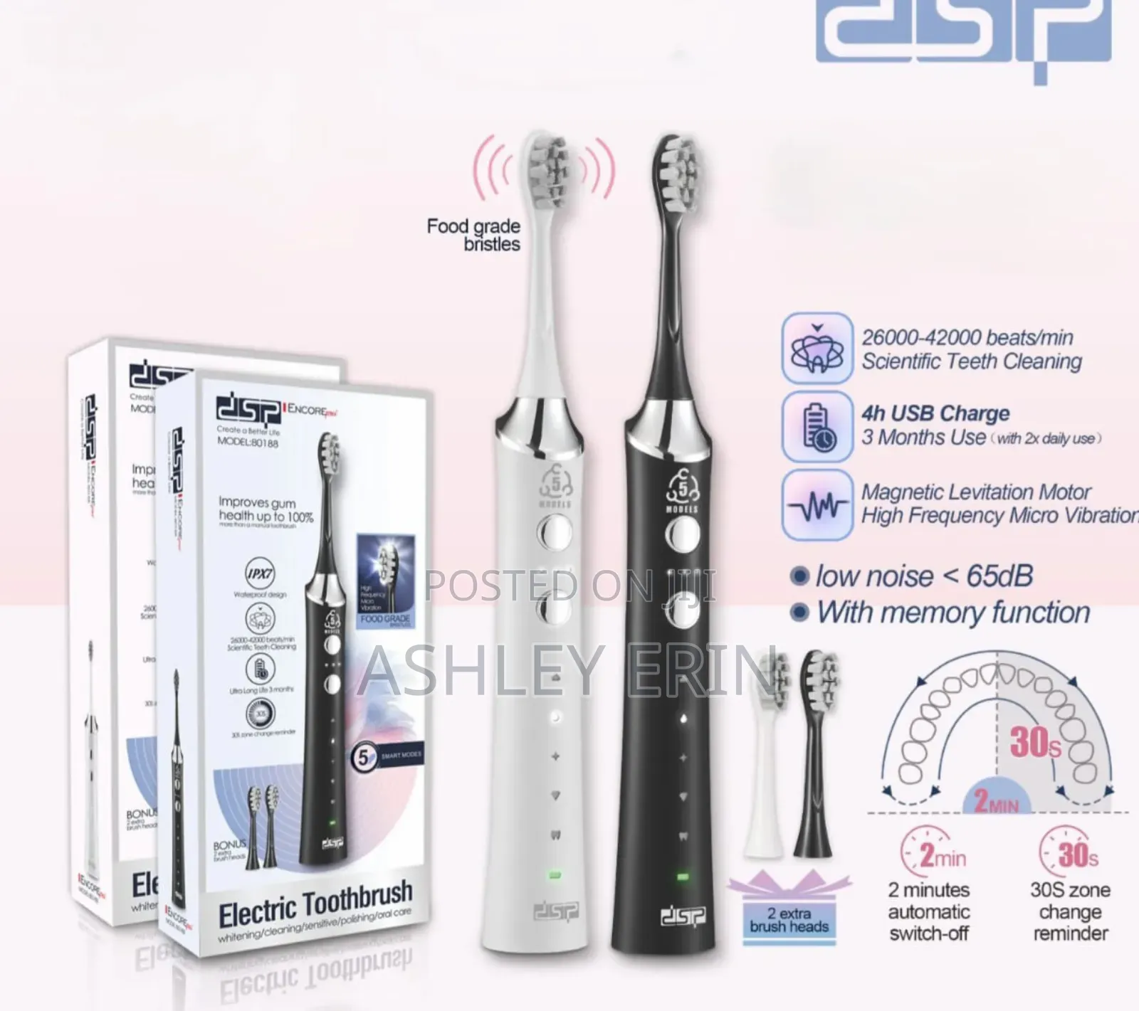 DSP Encore Pro Model 80188 Sonic Electric Toothbrush.