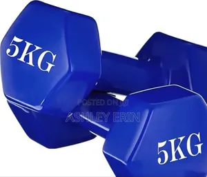 5kg 2 Pieces Double Dumbbells Vinyl Blue