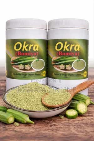 100% Pure Okra Powder 100g for Smoothies, Shakes, Baking Drinks, Tea