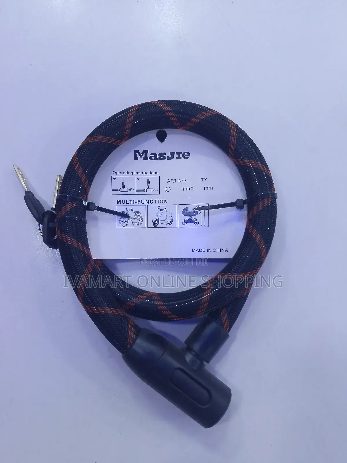 Bicycle / Motorcycle Cable Lock - Flexible, Anti-corossion