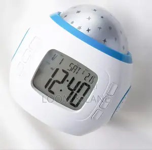 Music and Starry Sky Calendar Projection Alarm Clock