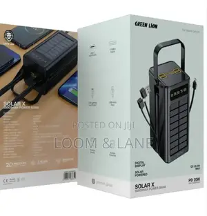 Green Lion Solar X 60000mah Power Bank Pd 20w - Black