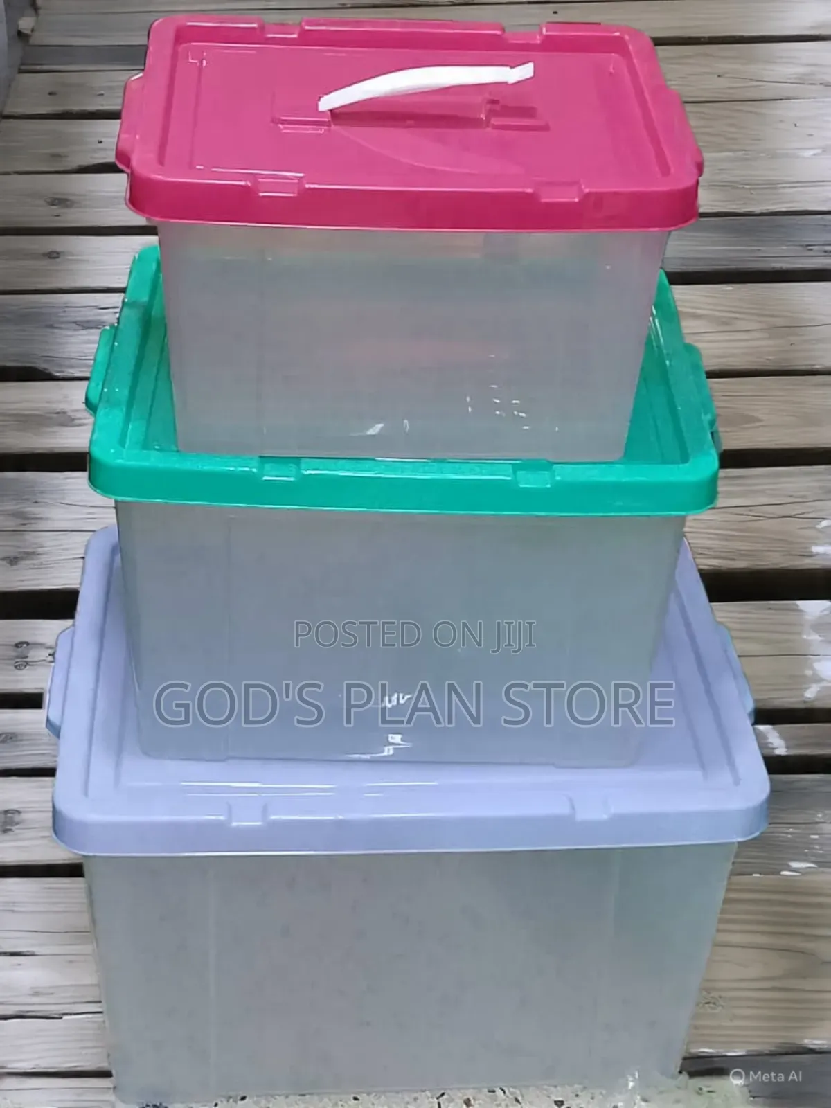 3pcs Bpa Plastic Storage Boxes Plastic Storage Boxes Set