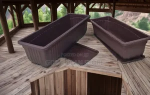 Outdoor Rectangular Plastic Flower Pots Large