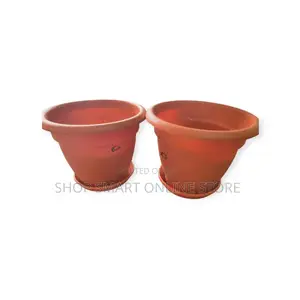 Big Size Brown Plastic Flower Pots