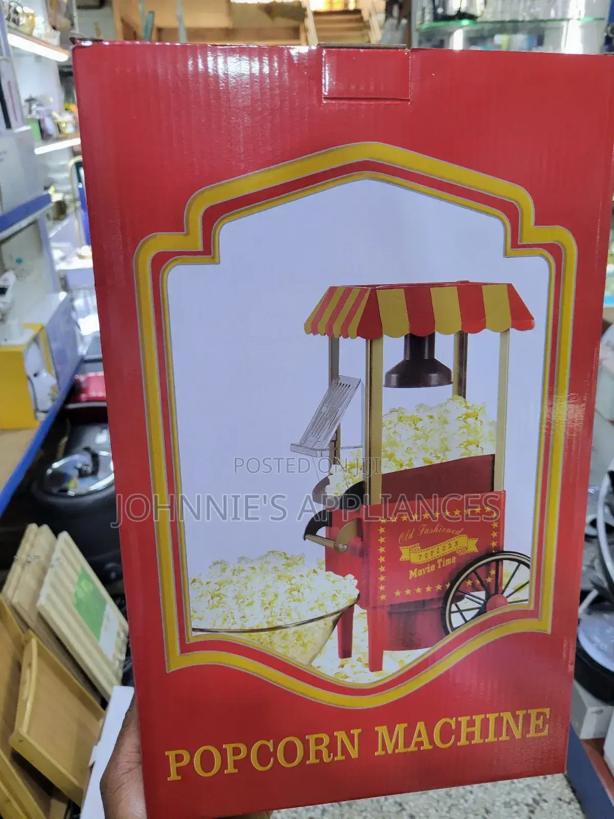 Classic Vintage Popcorn Machine – Mini Countertop Popcorn Maker