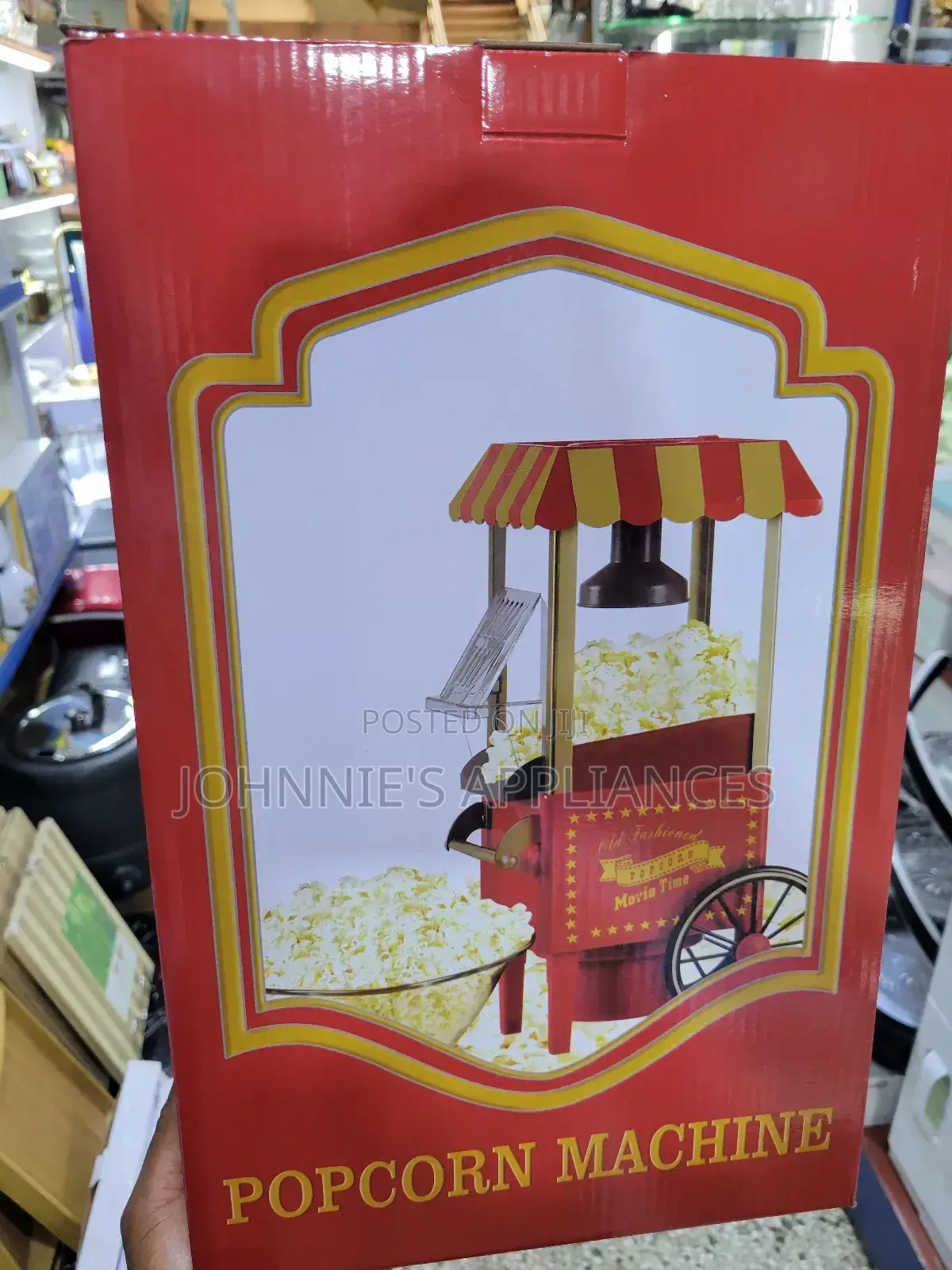 Classic Vintage Popcorn Machine – Mini Countertop Popcorn Maker