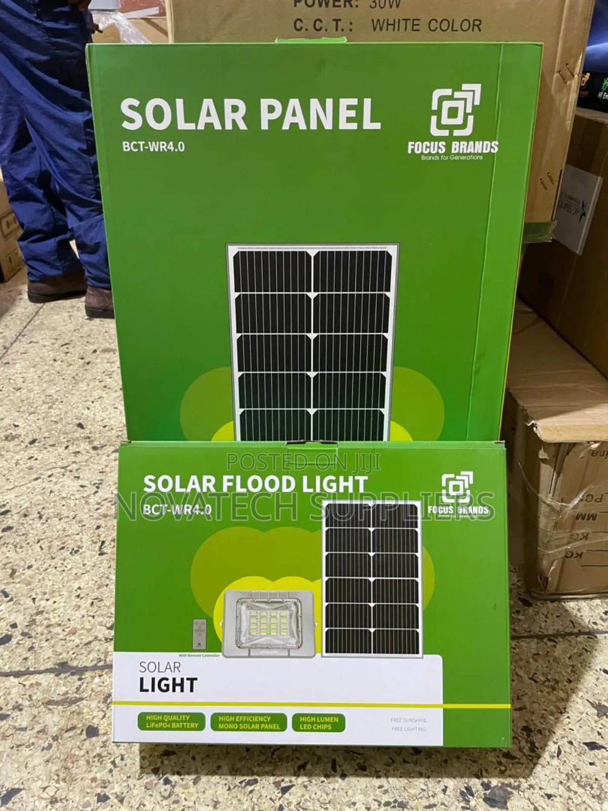 Blue Carbon Wr 300w Automatic Solar Flood Light