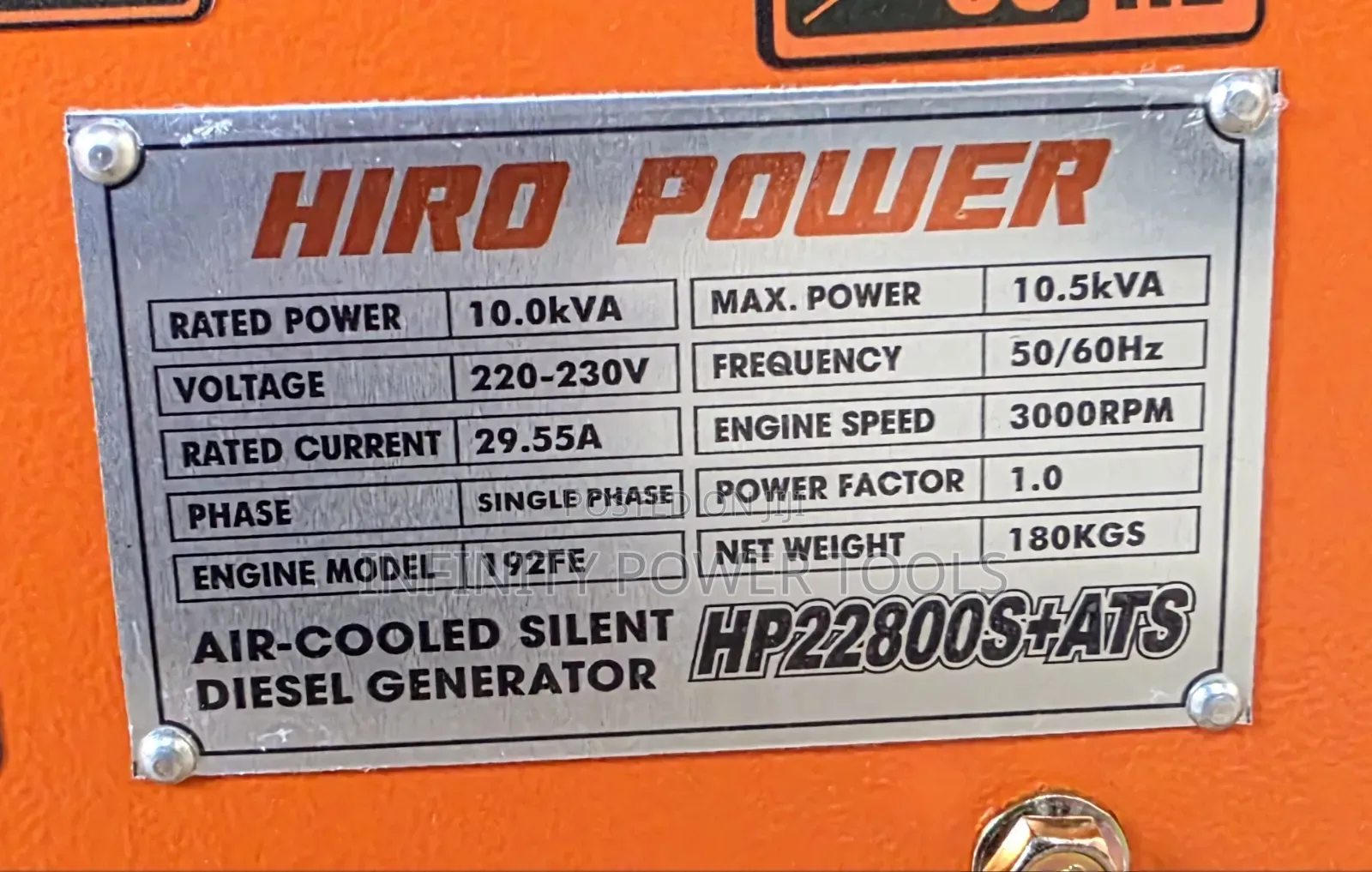 Hiro Power Generator 10.5kva