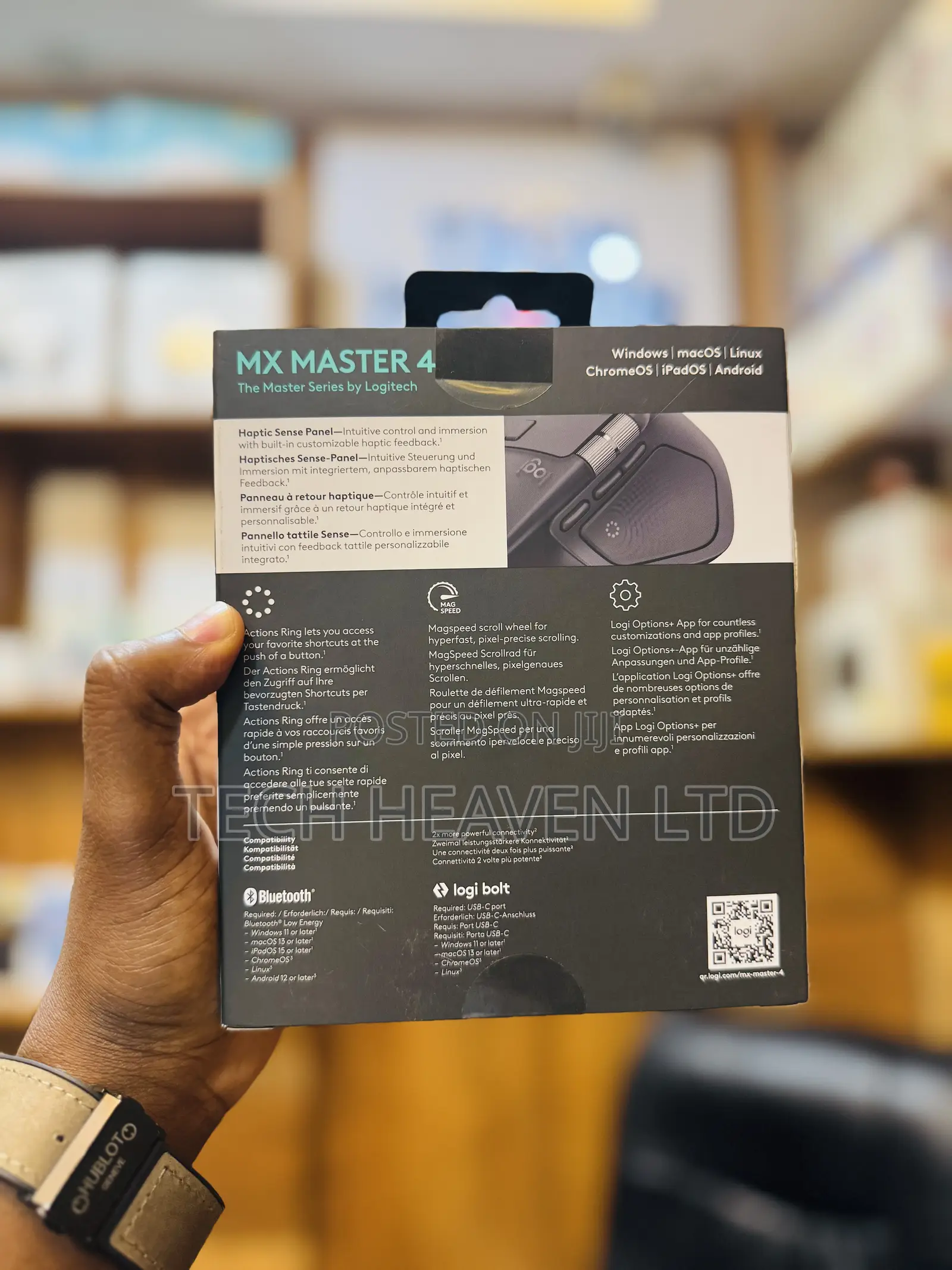 Logitech Mx Master 4, Ergonomic Wireless Mouse - Graphite