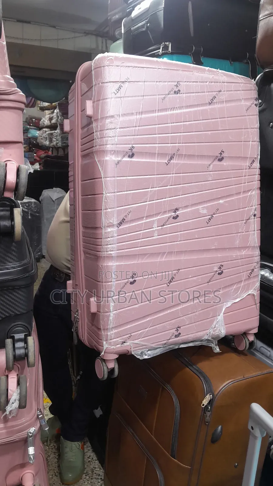 Dove Colour Rubber Suitcases