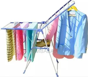 A Foldable, Multi-Tier Clothes Drying Rack.
