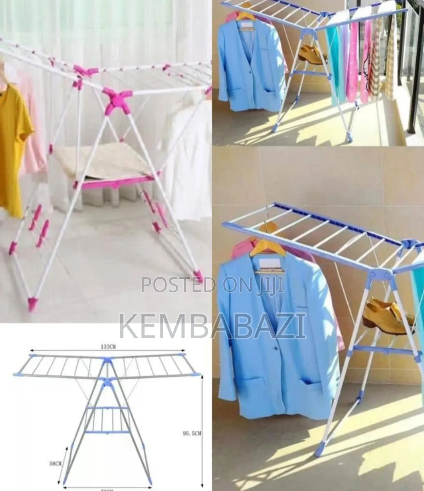 A Foldable, Multi-Tier Clothes Drying Rack.