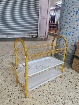 3 Layer Stainless Kitchen Dish Rack With Trays