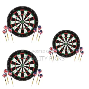 18-Inch Double-Faced Bristle Magnetic Dart Board Set