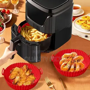 6 PCS Foldable Reusable Air Fryer Silicone Pot Liners Non-Stick