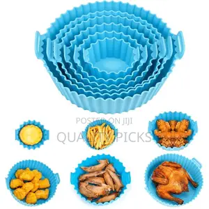 6 PCS Foldable Reusable Air Fryer Silicone Pot Liners Non-Stick