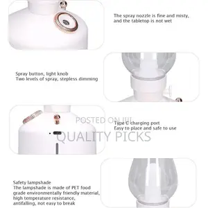 Desktop Quiet Stepless Air Humidifier Retro Lamp