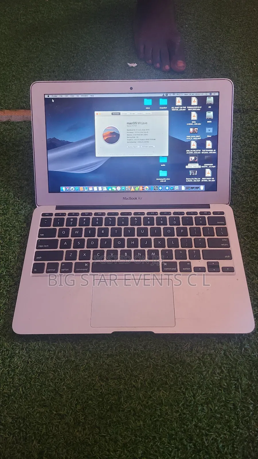 Laptop Apple MacBook Air 4GB Intel Core I5 SSD 128GB