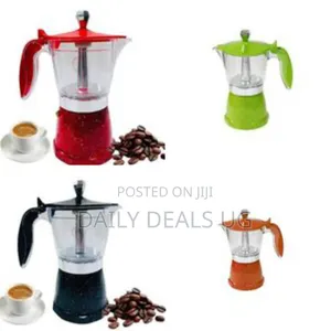 Stovetop Espresso Maker With Glass Carafe and Granulated Base