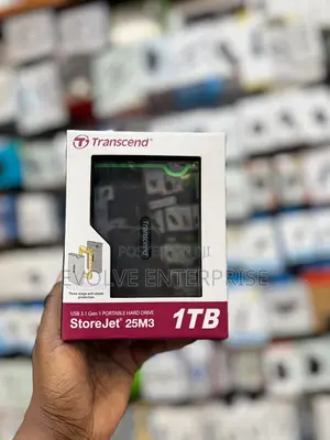 Transcend 1tb Usb 3.1 Gen 1 Storejet 25m3s Rugged External Hard Drive