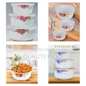 Opal 3 Piece Floral Serving Bowl Mixing Bowl Set