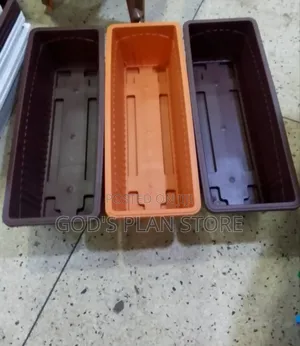 Adhesive Plastic Rectangular Plastic Flower Pots