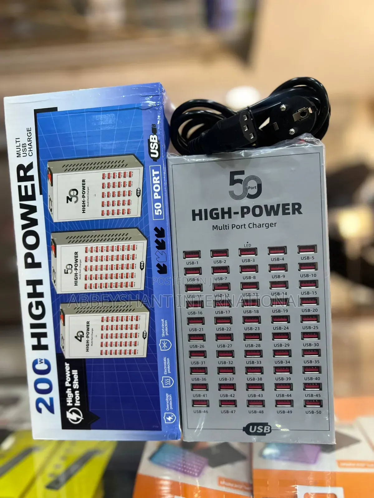High-Power, 50-Port Usb Charging Station