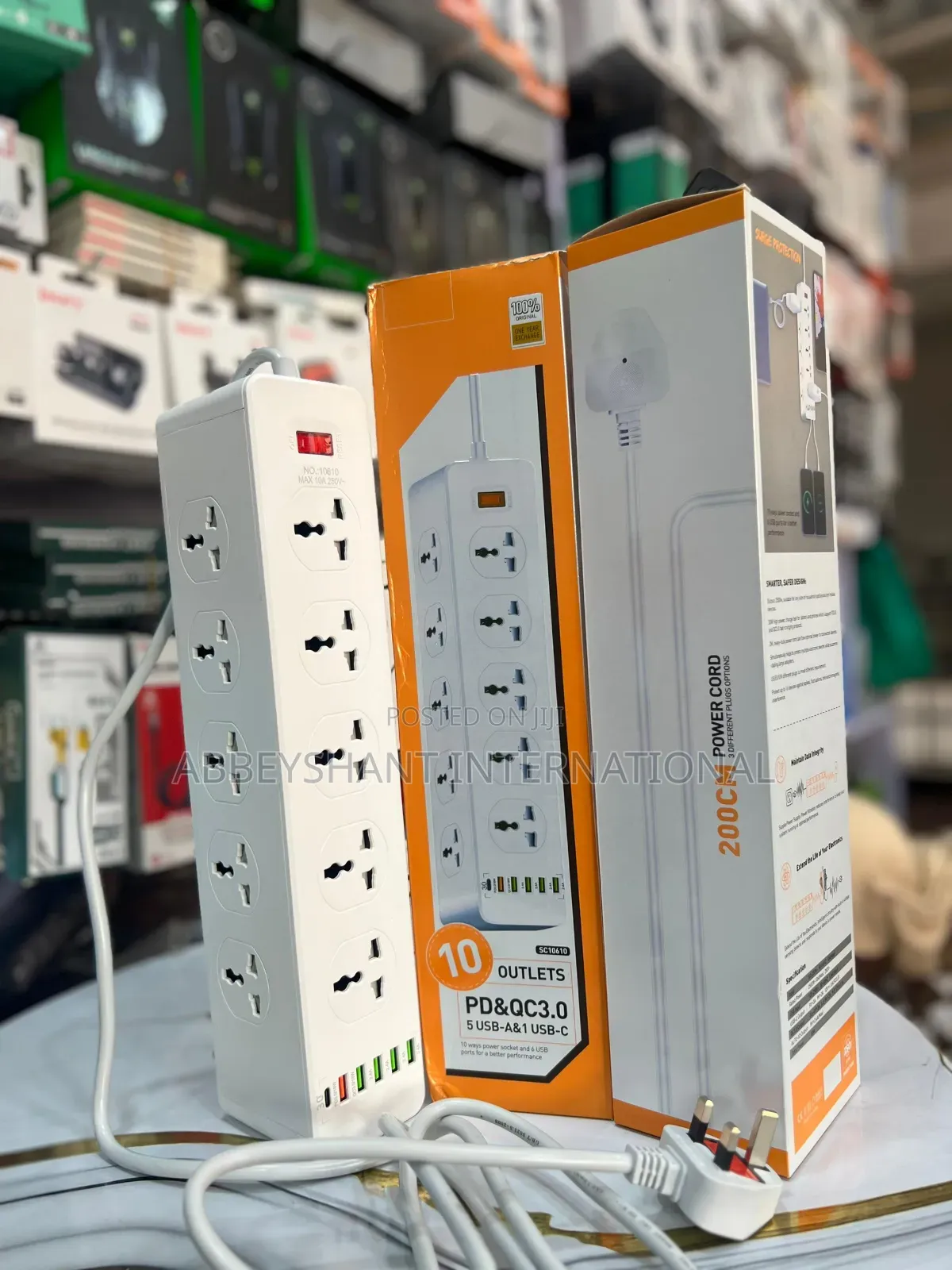 10way Power Extension Usb Charger Power Strip.