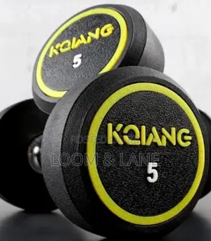 Kqiang 5 Kg Rubber-Coated Dumbbells