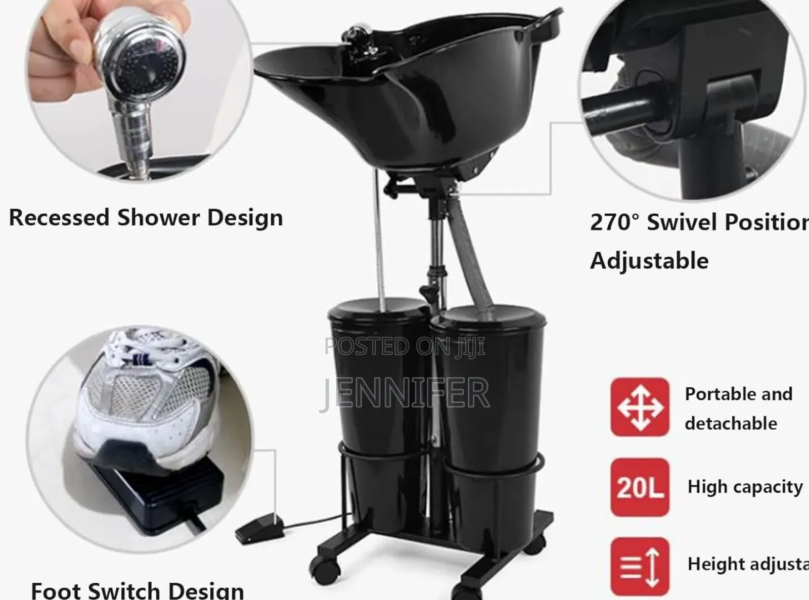 Height Adjustable Shampoo Unit
