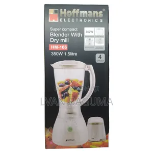Hoffmans Blender (Hm 166) With Dry Mill 1.5 L - 350 Watts