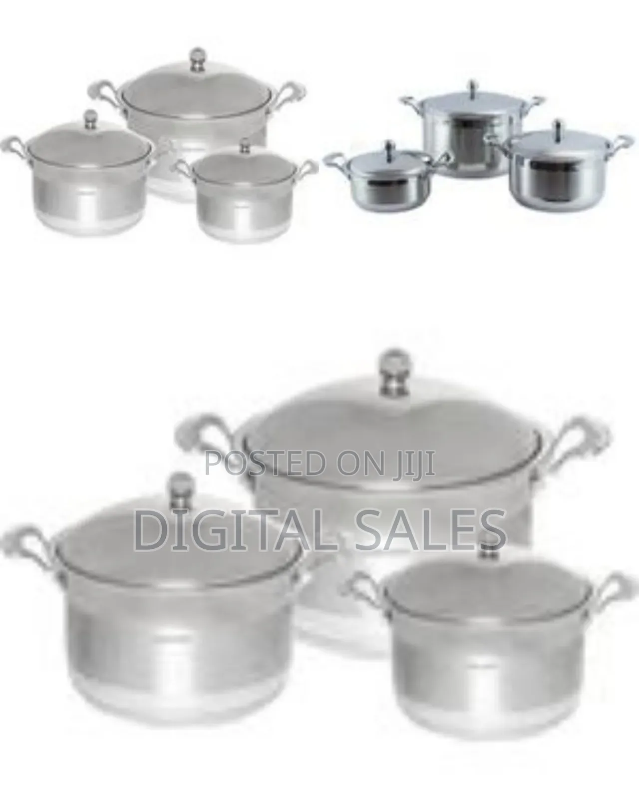 Stainless Steel Cooking Pot Set With Lids