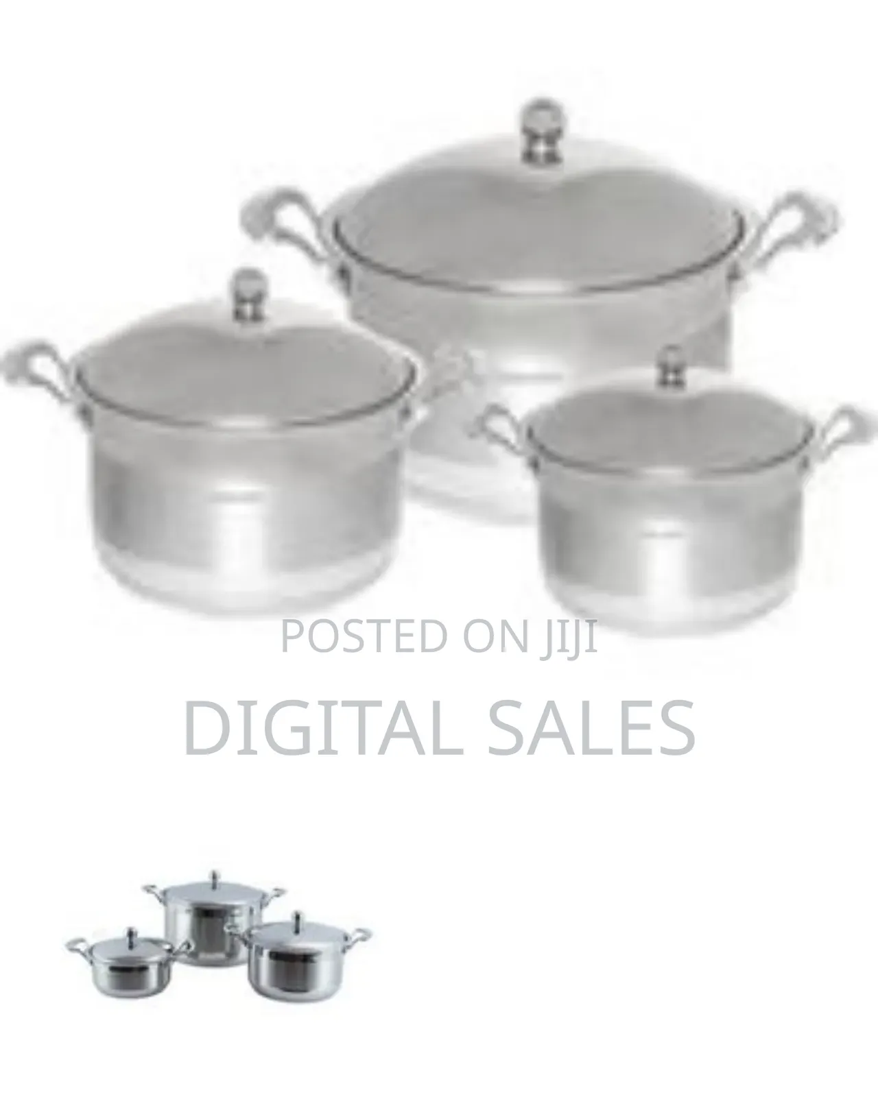 Stainless Steel Cooking Pot Set With Lids