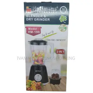Hoffmans 2 in 1 Blender Dry Grinder (Hm-199 ) - 12 Months Warranty