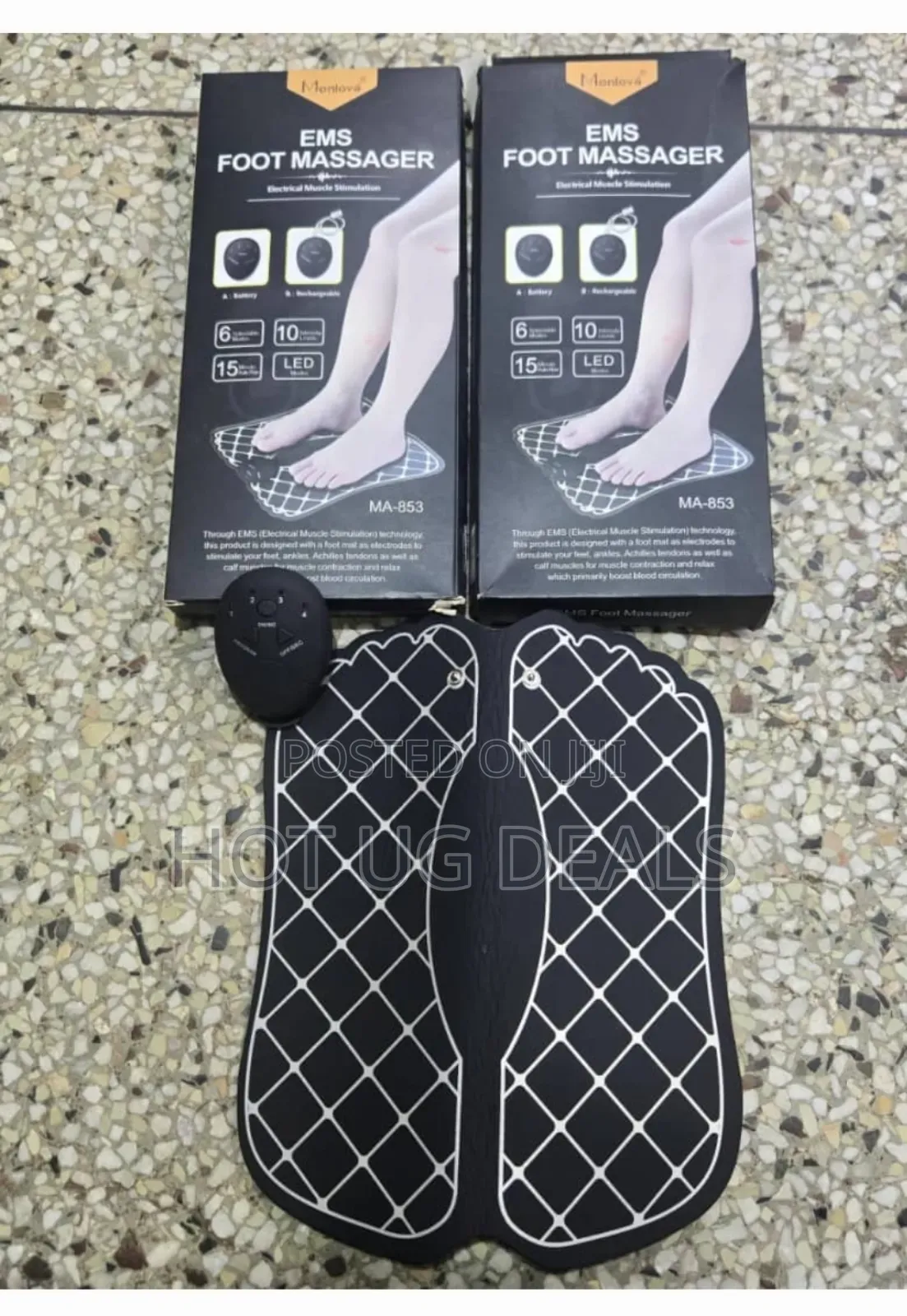 Portable Electric Foot Massage Mat, Adjustable 6 Vibration Modes 10