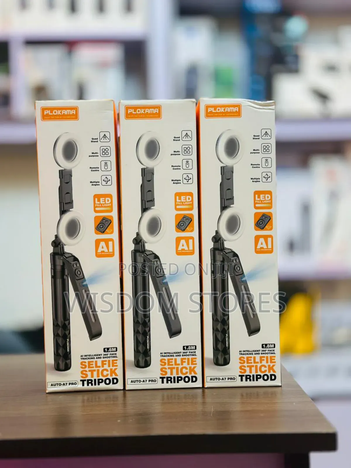 Plokama Auto-A7 Pro Led Selfie Stick Tripod.