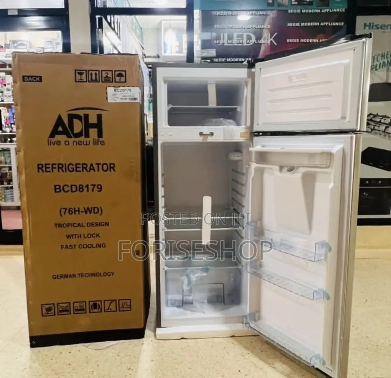 Adh 270 Litres Double Door Refrigerator With Dispenser