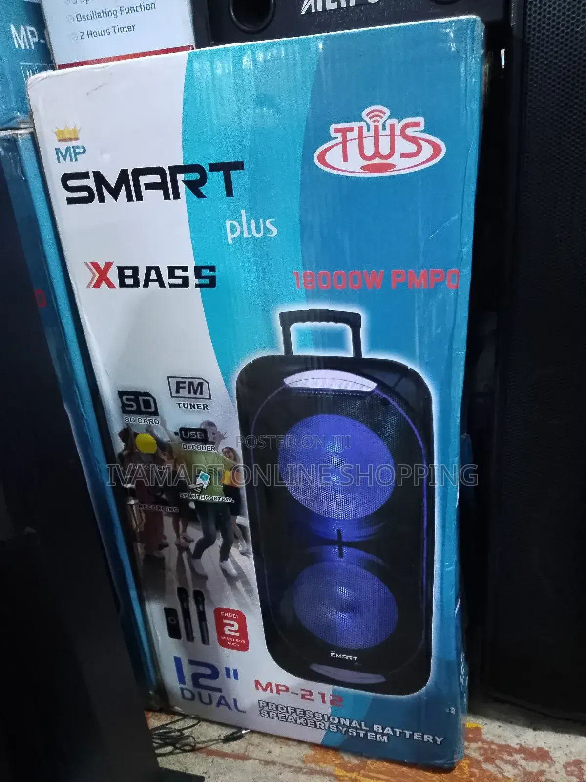 Smartplus 12-Inch Dual Rechargeable Bluetooth Loud Speaker System