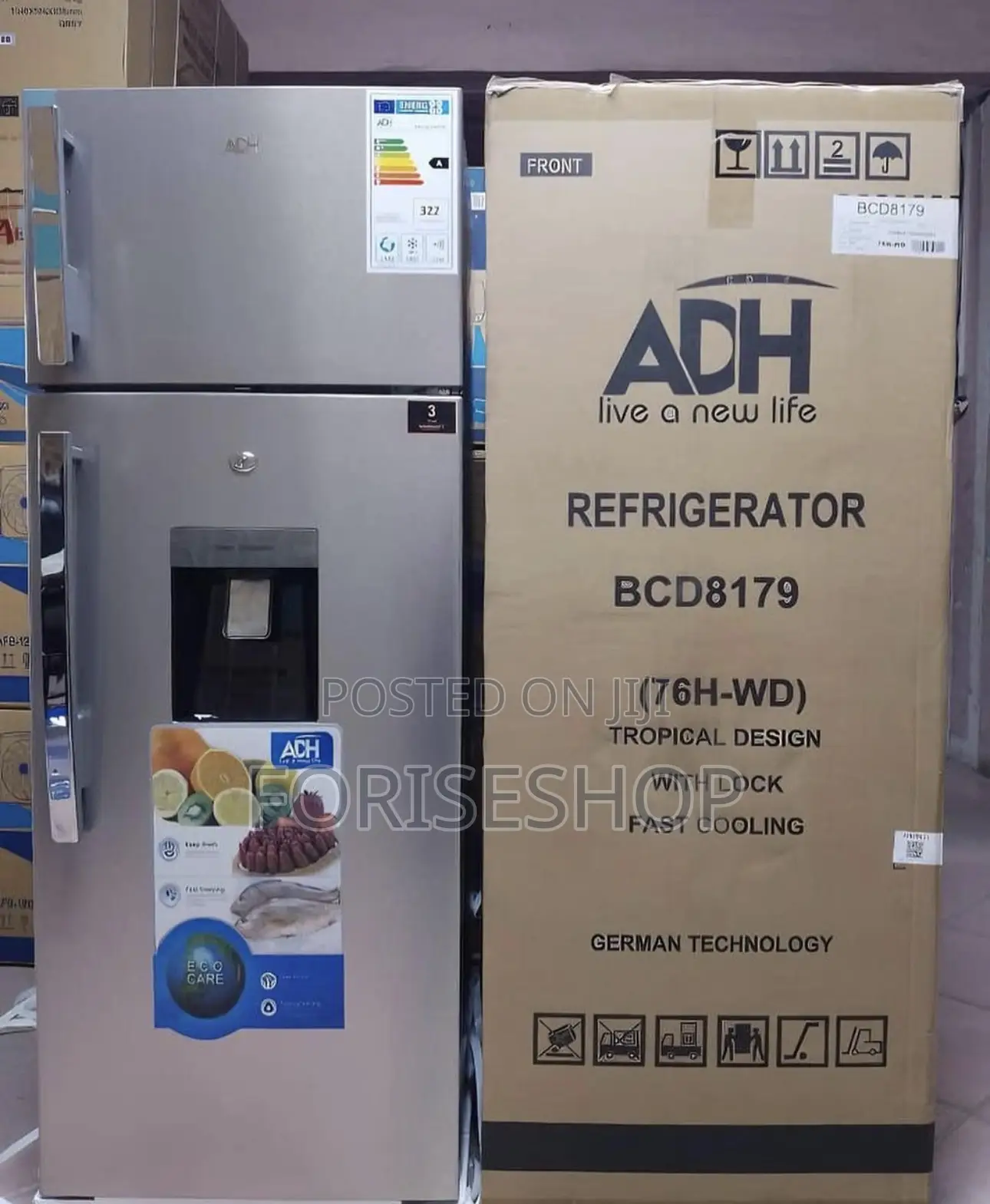 Adh 276 Litres Double Door Fridge With Dispenser