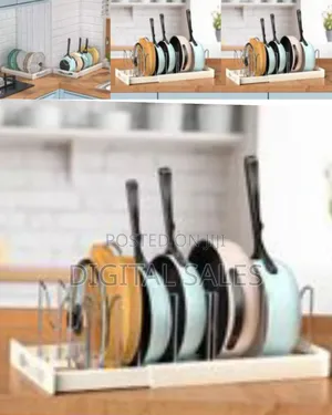Adjustable Pot, Pan, And Lid Organizer